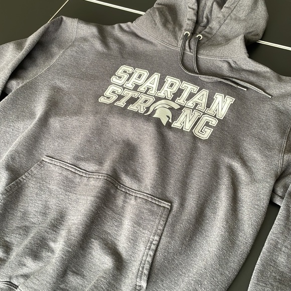 Grey Spartan Hoodie | Grey Spartan Strong Hoodie - Picture 2 of 8